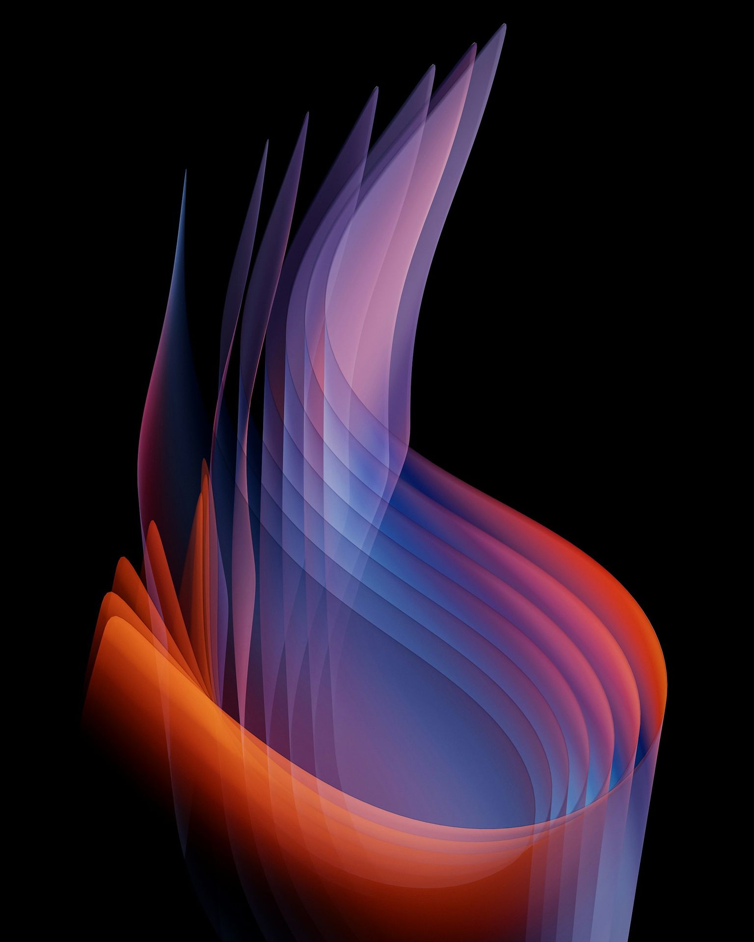 a close up of a colorful object on a black background